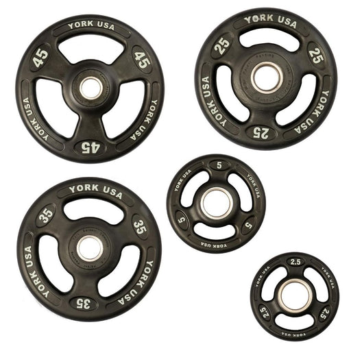 York Barbell Iso-Grip Urethane Plate Set YORK-ISO-URETHANE