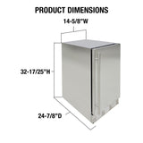 Vinotemp Outdoor Undercounter Ice Maker, in Stainless Steel - BR-15OUIM-SS