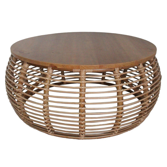 New Pacific Direct Iris Rattan Round Coffee Table -  4900018