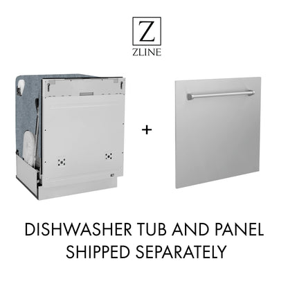 ZLINE Autograph Edition 4-Piece Appliance Package - 36-Inch Dual Fuel Range, Refrigerator with Water Dispenser, Wall Mounted Range Hood, & 24-Inch Tall Tub Dishwasher in Stainless Steel with Champagne Bronze Trim (4AKPR-RARHDWM36-CB)