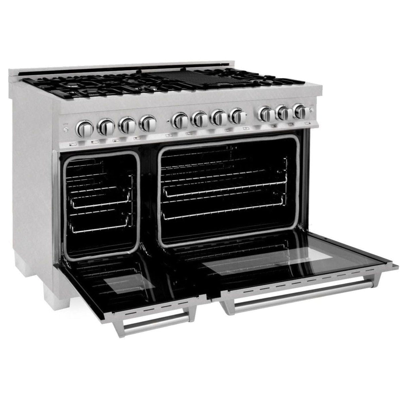 ZLINE 48 in. Professional Gas Burner/Electric Oven in DuraSnow® Stainless with 6.0 cu.ft. Oven, RAS-SN-48