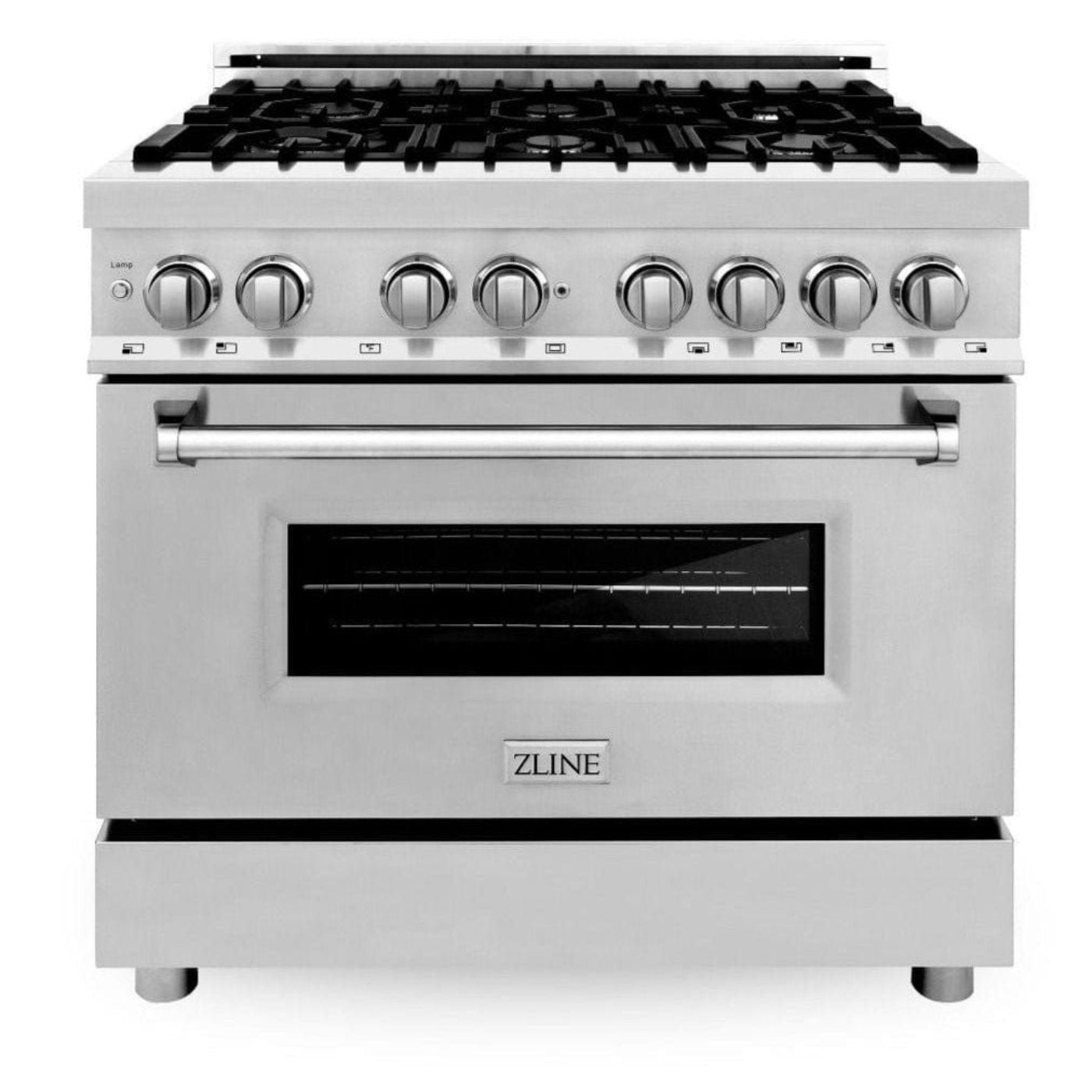 ZLINE Appliance Package - 36 in. Dual Fuel Range, Range Hood, Microwave Drawer, 3KP-RARH36-MW