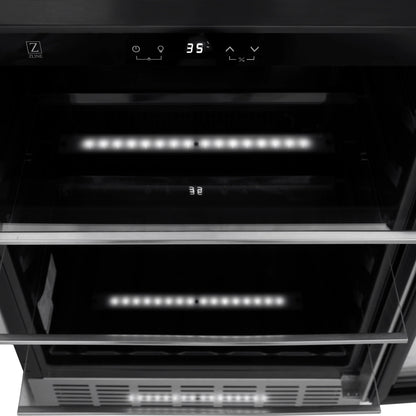 ZLINE 24" Monument 154 Can Beverage Fridge in Stainless Steel,  - RBV-US-24