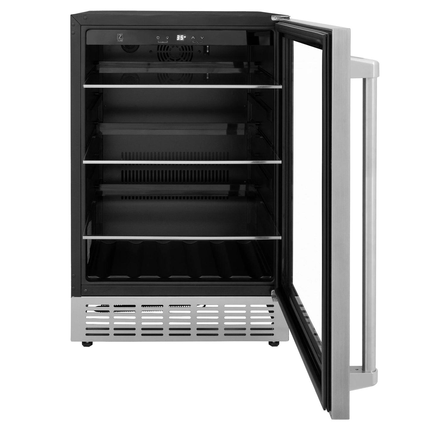 ZLINE 24" Monument 154 Can Beverage Fridge in Stainless Steel,  - RBV-US-24