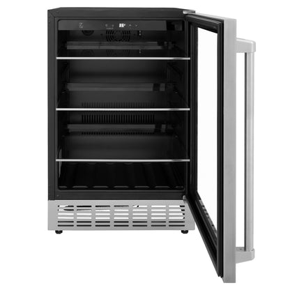 ZLINE 24" Monument 154 Can Beverage Fridge in Stainless Steel,  - RBV-US-24