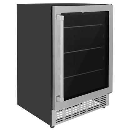 ZLINE 24" Monument 154 Can Beverage Fridge in Stainless Steel,  - RBV-US-24