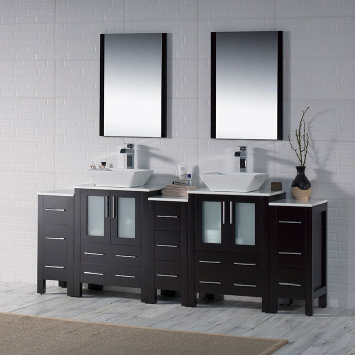 Blossom Sydney 84 Inch Bathroom Vanity with Side Cabinet - V8001 84S 01 - Backyard Provider