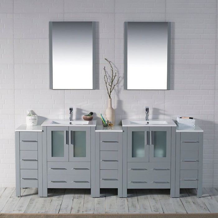 Blossom Sydney 84 Inch Bathroom Vanity with Side Cabinet - V8001 84S 01 - Backyard Provider