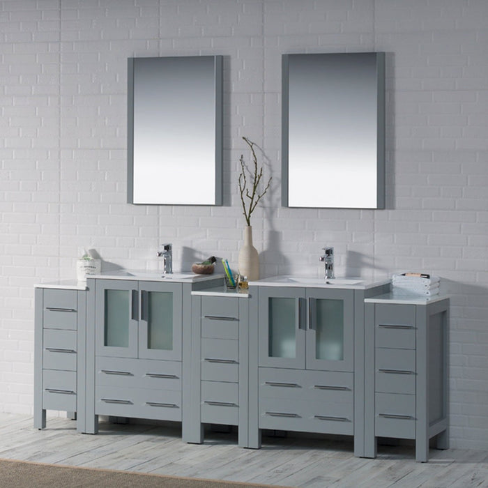 Blossom Sydney 84 Inch Bathroom Vanity with Side Cabinet - V8001 84S 01 - Backyard Provider