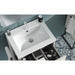 Lucena Bath 40" Décor Tirador Freestanding Vanity in Whit / Black / Grey - Backyard Provider