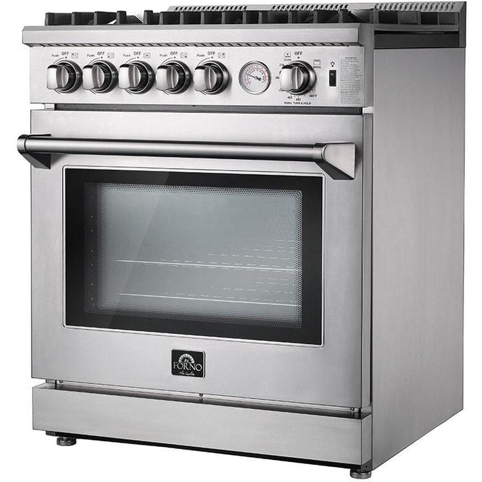 Forno 30″ Lseo Gas Burner / Gas Oven in Stainless Steel 5 Italian Burners, FFSGS6275-30