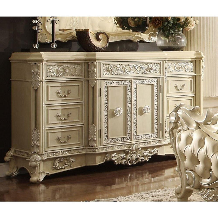 Homey Design Luxury Cream Carved Wood Dresser Traditional - HD- DR5800