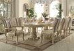 Homey Design Luxury Cream Pearl Wood Oval Dining Table Set 7Pcs Traditional HD-5800-DTSET-7PC