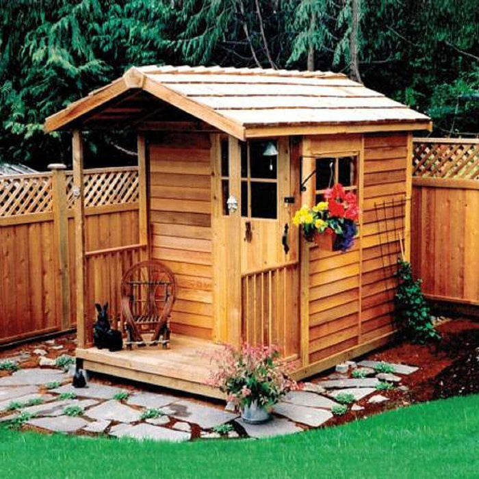 Cedarshed Gardener's Delight Gable Porch Storage Shed - GD69