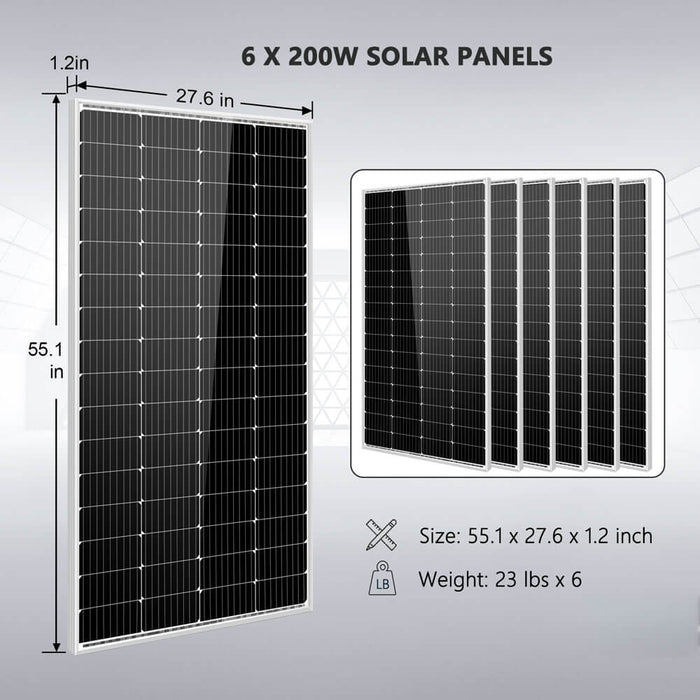 Sun Gold Off Grid Solar Kit 4000W Inverter 12VDC 120V/240V LiFePO4 Battery 1200 Watt Solar Back Up SGK-PR4S