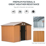 Outsunny 9' x 6.5' x 6.5' Outdoor Backyard Garden Tool Shed - 845-031YL