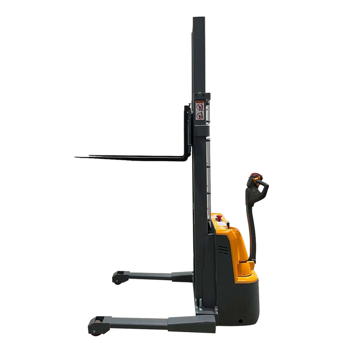 Apollolift Forklift Lithium Battery Full Electric Walkie Stacker 2640lbs Cap. Straddle Legs. 118" lifting A-3035