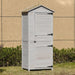 Outsunny Wooden Garden Cabinet 4-Tier Storage Shed - 845-360