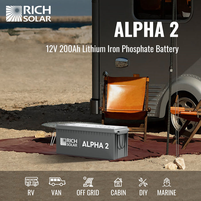 12V 200Ah LiFePO4 Lithium Iron Phosphate Battery w/ Internal Heating and Bluetooth Function - Backyard Provider