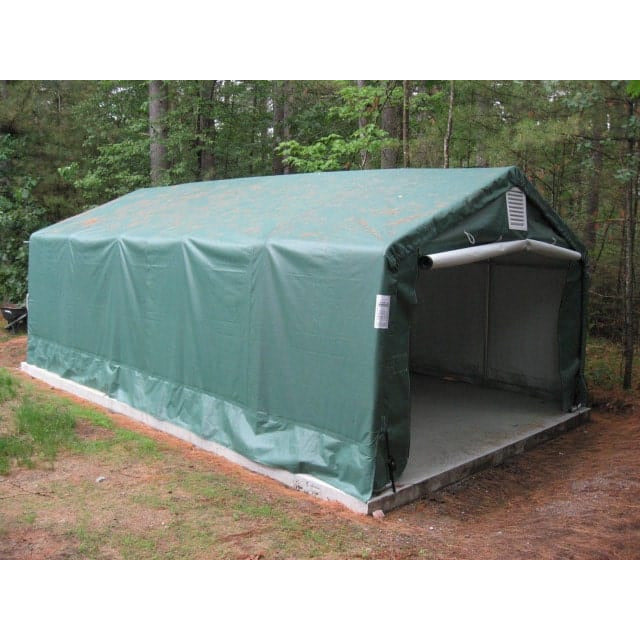 Rhino Shelter Extended Garage Round Style 12'W x 40'L x 8'H