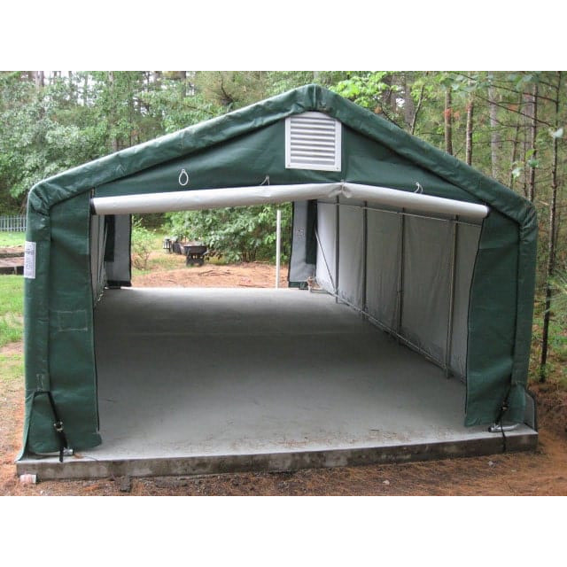 Rhino Shelter Extended Garage Round Style 12'W x 40'L x 8'H