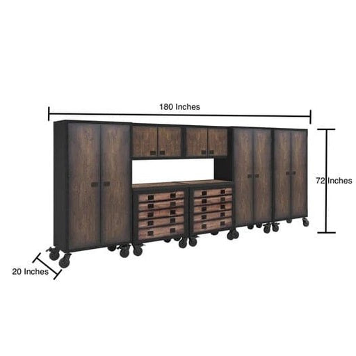 Duramax 10-Piece Garage Storage Combo Set with Tool Chests, Wall Cabinets and Free Standing Cabinets - Backyard Provider