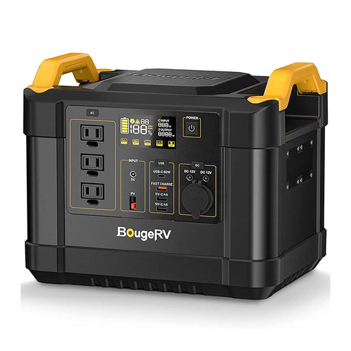 BougeRV FORT 1000 1,120Wh / 1,200W LiFePO4 Portable Power Station / Generator Bundle | ISE120N - Backyard Provider