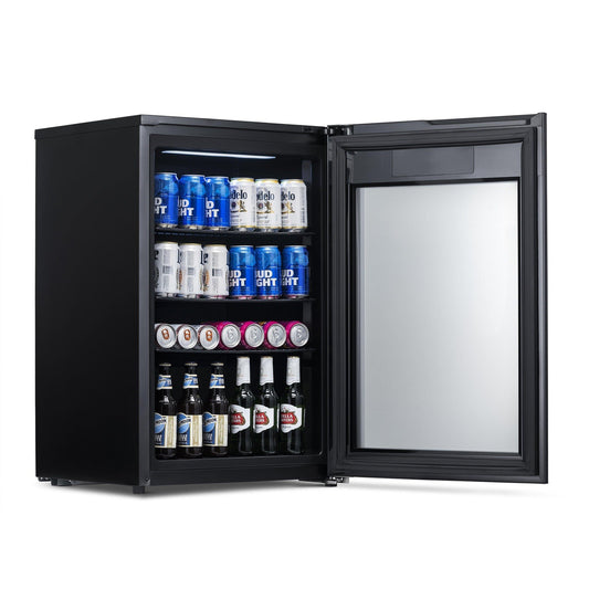 Newair Froster 125-Can Freestanding Black Beverage Center NBF125BK00 - Chills Down to 23 Degrees!