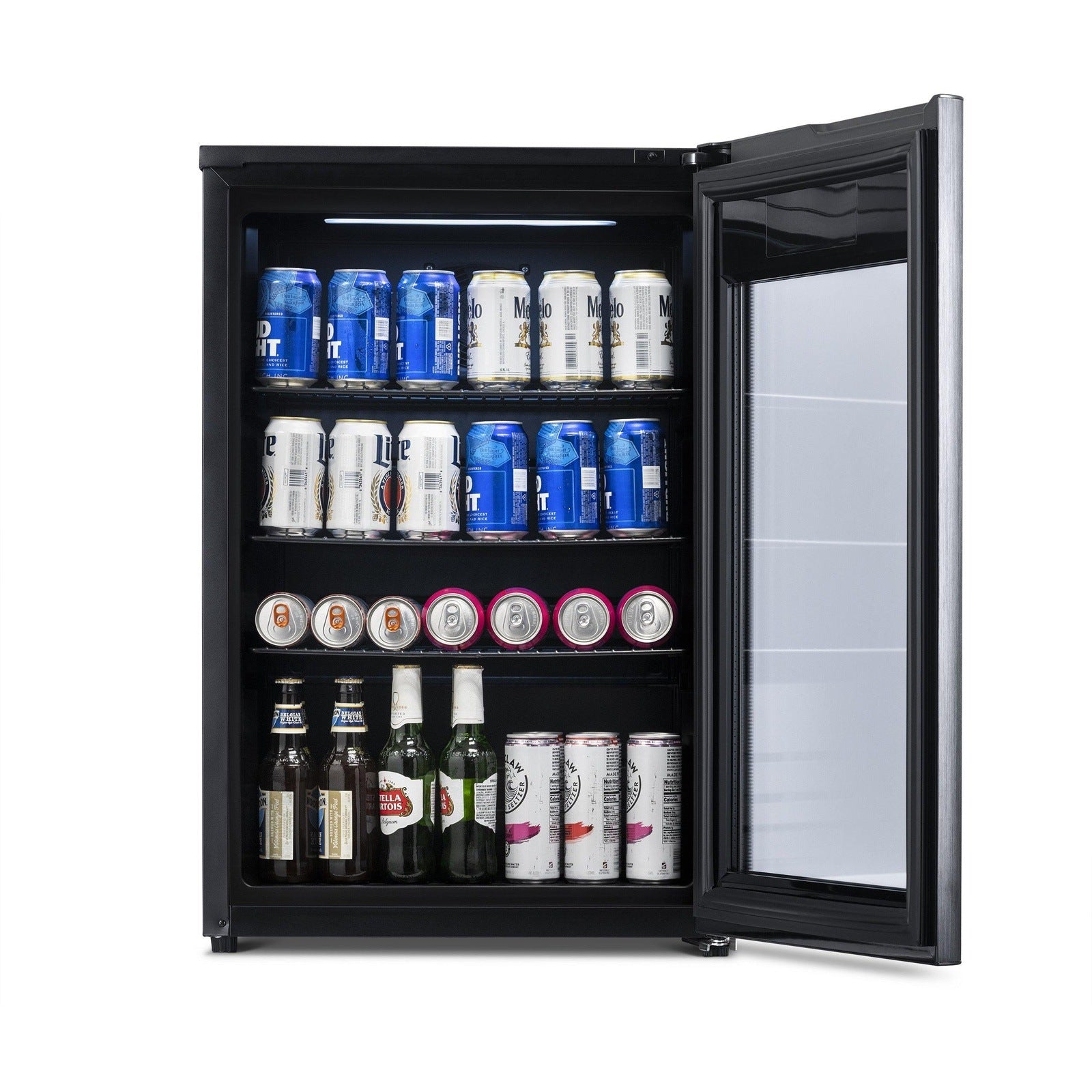 Newair Froster 125-Can Freestanding Black Beverage Center NBF125BK00 - Chills Down to 23 Degrees!