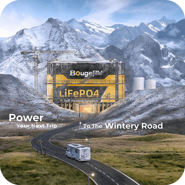 BougeRV 12V 1,280Wh/100Ah Self-Heating LiFePO4 Battery | ISE144 - Backyard Provider