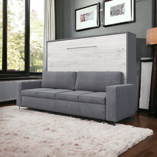 Maxima House Horizontal Murphy bed INVENTO with a Sofa, European Queen - IN015GW-G - Backyard Provider