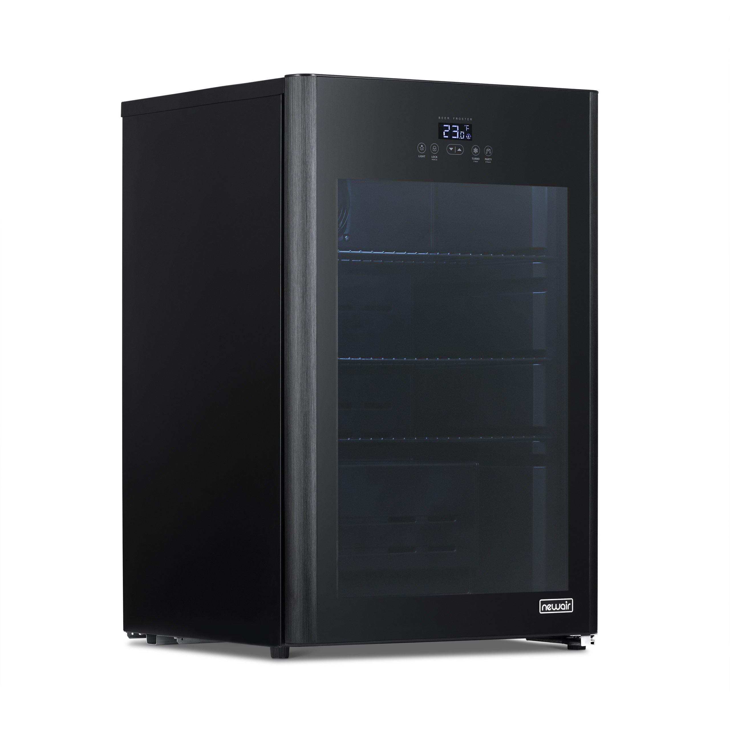 Newair Froster 125-Can Freestanding Black Beverage Center NBF125BK00 - Chills Down to 23 Degrees!