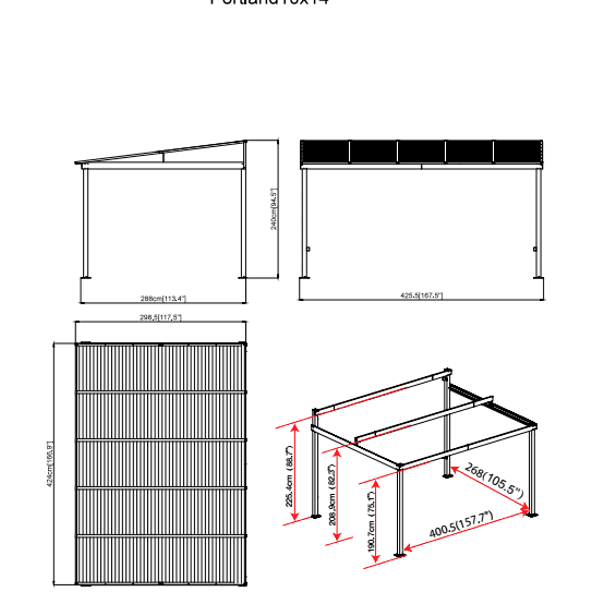 Sojag™ Portland Patio Gazebo Netting and Curtains Included