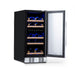 NewAir - 15" 29-Bottle Dual-Zone Wine Cooler AWR-290DB Stainless Steel w/ Beech Wood Shelves