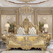 Homey Design Antique Gold & Leather Cal King Bed Traditional - HD-1801 – CK BED