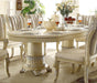 Homey Design Luxury Cream Pearl Wood Oval Dining Table Set 7Pcs Traditional HD-5800-DTSET-7PC