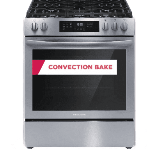 Frigidaire 30" Front Control Gas Range, 5 Burners/Convection Bake in Stainless Steel* - Backyard Provider