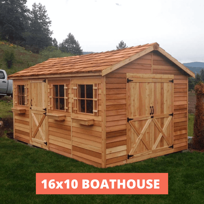 Cedarshed Boathouse Canoe & Kayak Storage Shed Kit - BT126