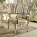 Homey Design Luxury Cream Pearl Wood Arm Chair Set 2Pcs Traditional - HD-AC5800-2PC