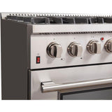 Forno 36″ Galiano Gas Burner / Electric Oven in Stainless Steel 6 Italian Burners, FFSGS6156-36