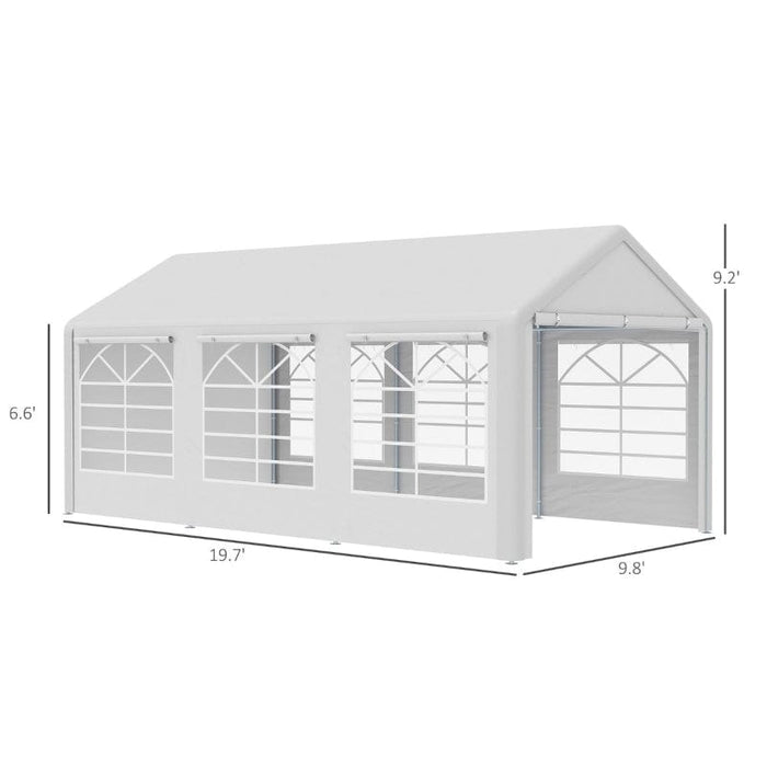 Outsunny 10' x 20' Party Tent, Gazebo Canopy with 4 Removable Side Walls - 84C-206