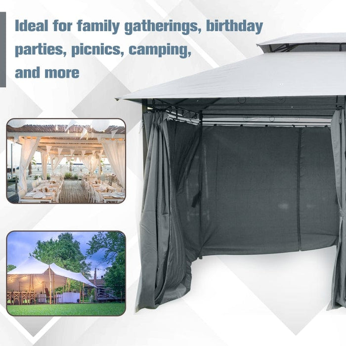 Outsunny 10' x 13' Outdoor Soft Top Gazebo - 84C-099GY