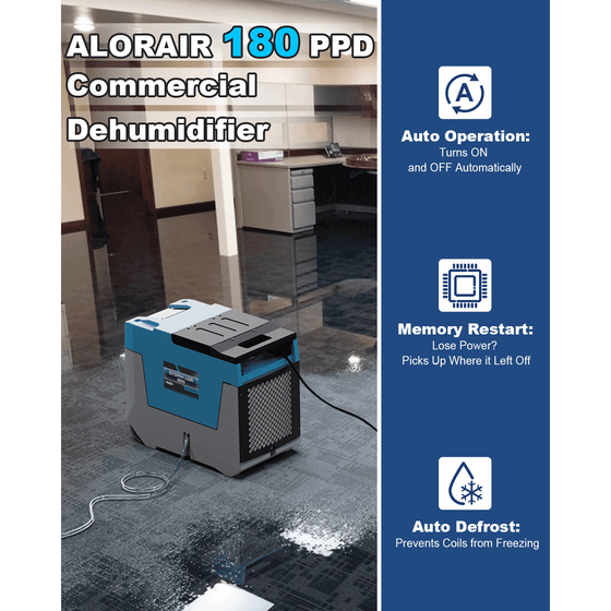 AlorAir LGR 850 Industrial Commercial Dehumidifier, 85 Pint Dehumidifier - LGR 850-green-pack of 4