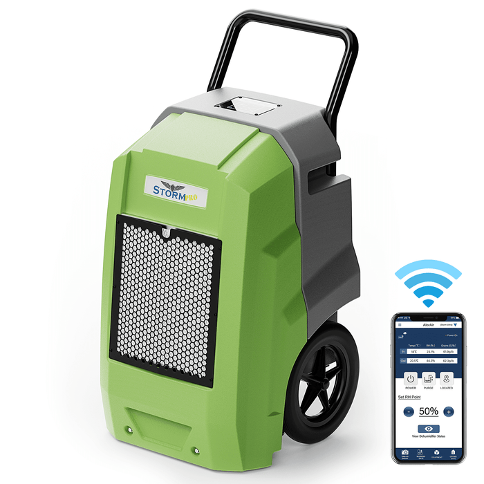 AlorAir® Storm Pro Dehumidifier | 180 PPD Smart Wi-Fi Industrial Dehumidifier - Storm Pro-G-AMZ-A-1