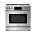 Thor Kitchen Appliance Package - 36 In. Gas Range, Range Hood, Microwave Drawer, Refrigerator, Dishwasher, AP-TRG3601-C-5