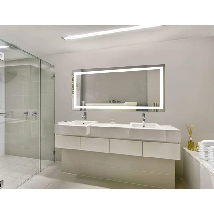 Krugg  Icon 60" X 30" LED Bathroom Mirror  with Dimmer & Defogger Large Lighted Vanity Mirror ICON6030 - Backyard Provider