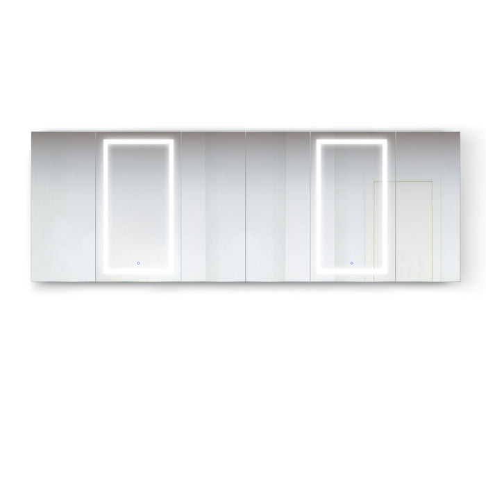 Svange 8442DLLRR 84″ X 42″ LED Medicine Cabinet w/Dimmer & Defogger - Krugg  Reflections USA