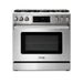 Thor Kitchen Appliance Package - 36 In. Gas Range, Range Hood, Refrigerator, Dishwasher, Wine Cooler, AP-TRG3601-C-3