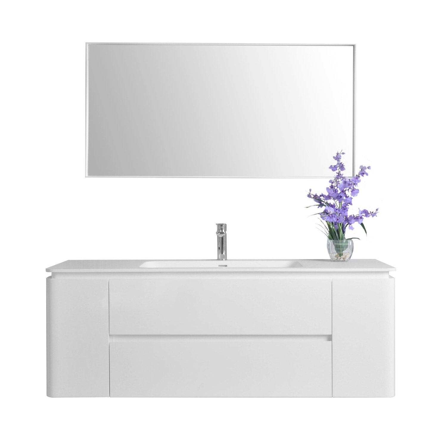 Ancerre Gwyneth Bathroom Vanity with Solid Surface Top Cabinet Set Collection - Backyard Provider