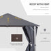 Outsunny Patio Gazebo 10' x 10' Outdoor Soft Top Canopy Tent - 84C-164